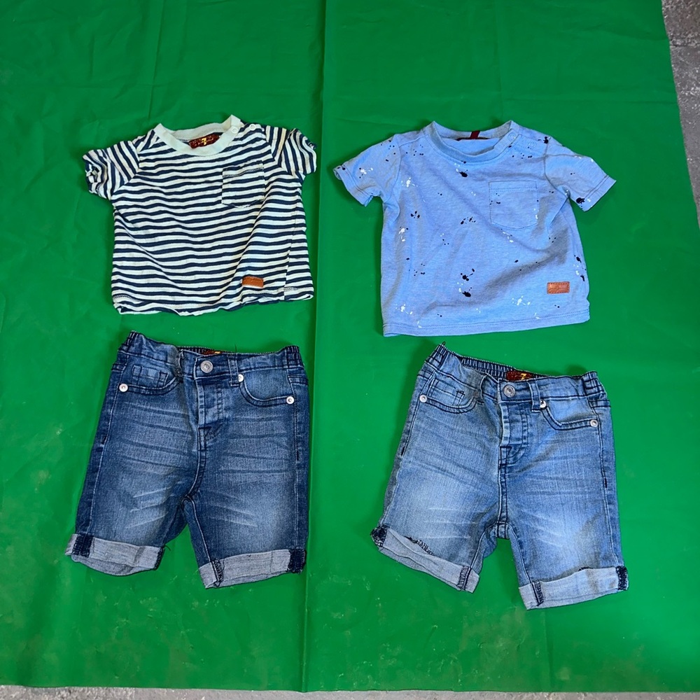 BUNDLE -2, 7 For All Mankind Boys Sets 12m